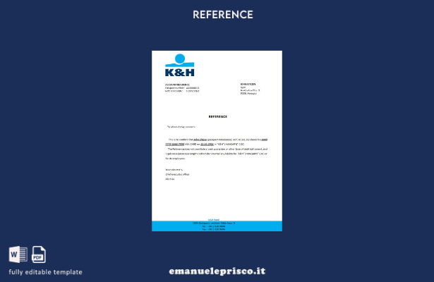 modello di riferimento chiusura K&H Ungheria stile verificato
